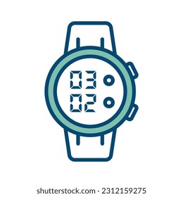 smart watch icon vector design template in white background