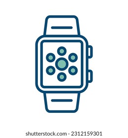 smart watch icon vector design template in white background