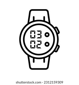 smart watch icon vector design template in white background