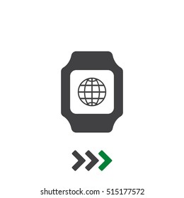 smart watch Icon vector  flat design style
