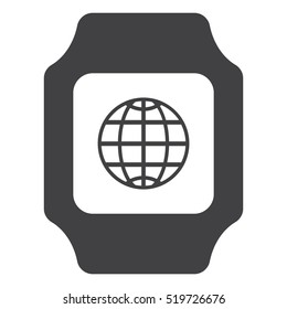 smart watch Icon vector  flat design style