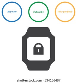 smart watch Icon vector  flat design style