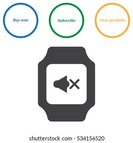 smart watch Icon vector  flat design style
