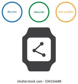 smart watch Icon vector  flat design style