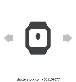 smart watch Icon vector  flat design style
