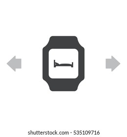 smart watch Icon vector  flat design style