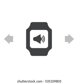 smart watch Icon vector  flat design style