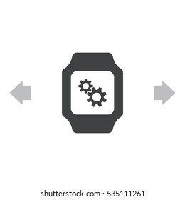 smart watch Icon vector  flat design style