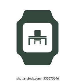 smart watch Icon vector  flat design style