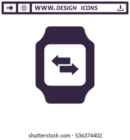 smart watch Icon vector  flat design style