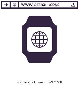 smart watch Icon vector  flat design style