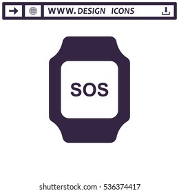 smart watch Icon vector  flat design style