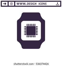 smart watch Icon vector  flat design style