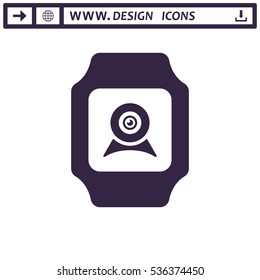 smart watch Icon vector  flat design style
