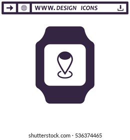 smart watch Icon vector  flat design style