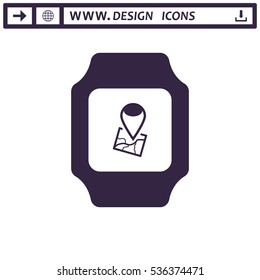 smart watch Icon vector  flat design style