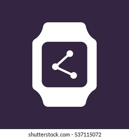smart watch Icon vector  flat design style