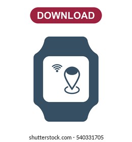 smart watch Icon vector  flat design style