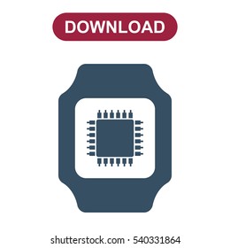 smart watch Icon vector  flat design style