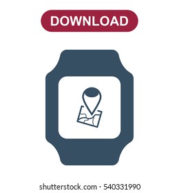smart watch Icon vector  flat design style