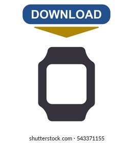 smart watch Icon vector  flat design style