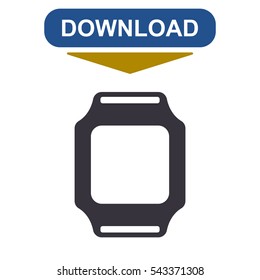 smart watch Icon vector  flat design style