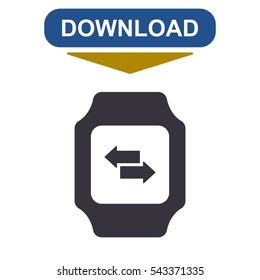 smart watch Icon vector  flat design style
