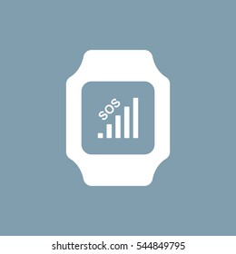 smart watch Icon vector  flat design style