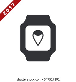 smart watch Icon vector  flat design style
