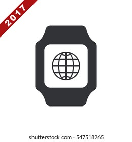 smart watch Icon vector  flat design style
