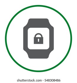 smart watch Icon vector  flat design style