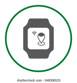 smart watch Icon vector  flat design style