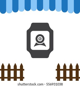 smart watch Icon vector  flat design style