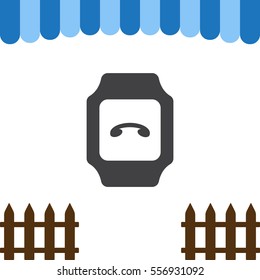 smart watch Icon vector  flat design style