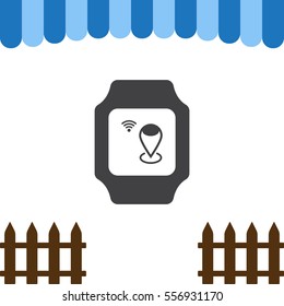 smart watch Icon vector  flat design style