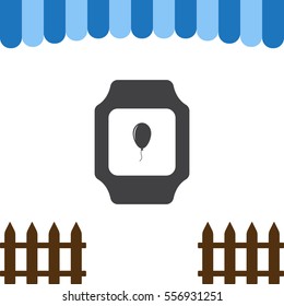 smart watch Icon vector  flat design style