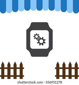 smart watch Icon vector  flat design style