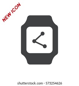 smart watch Icon vector  flat design style