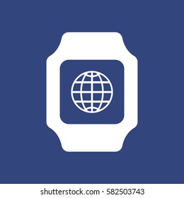 smart watch Icon vector  flat design style