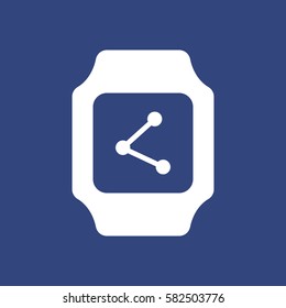 smart watch Icon vector  flat design style