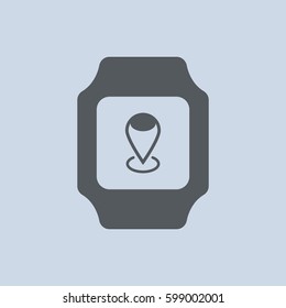 smart watch Icon vector  flat design style