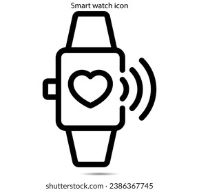 Smart watch icon vector illustration graphic on background