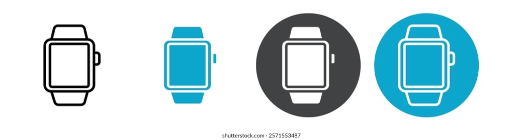 smart watch icon Vector illustration in black