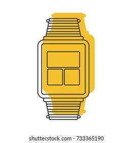 Smart watch icon vector illustration for design and web isolated on white background. Smart watch vector object for label web and advertising