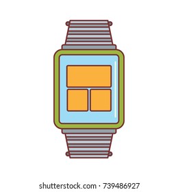 Smart watch icon vector illustration for design and web isolated on white background. Smart watch vector object for label web and advertising