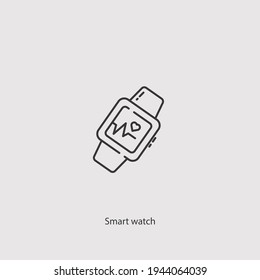 vector de icono de reloj inteligente aislado en segundo plano