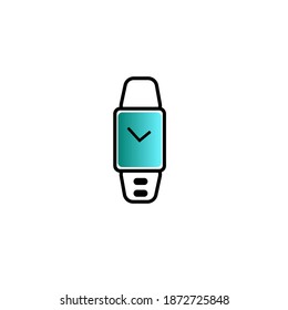 vector de icono de reloj inteligente. Vector de línea. Aislar sobre fondo blanco. Vector