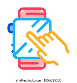 Smart Watch Icon Vector. Outline Smart Watch Sign. Isolated Contour Symbol Illustration