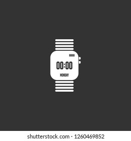 smart watch icon vector. smart watch sign on black background. smart watch icon for web and app