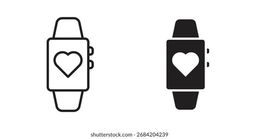 Icono de reloj inteligente para Diseños web. conjunto de iconos de contorno y Clipart
